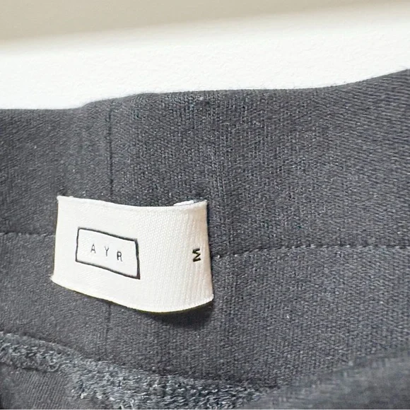 AYR Pants The High Hopes Wide Leg Size Medium Black Pima Cotton Modal Wide Leg - Picture 10 of 16